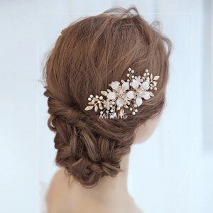 NEW Pearl and Floral Hair Pin Headpiece